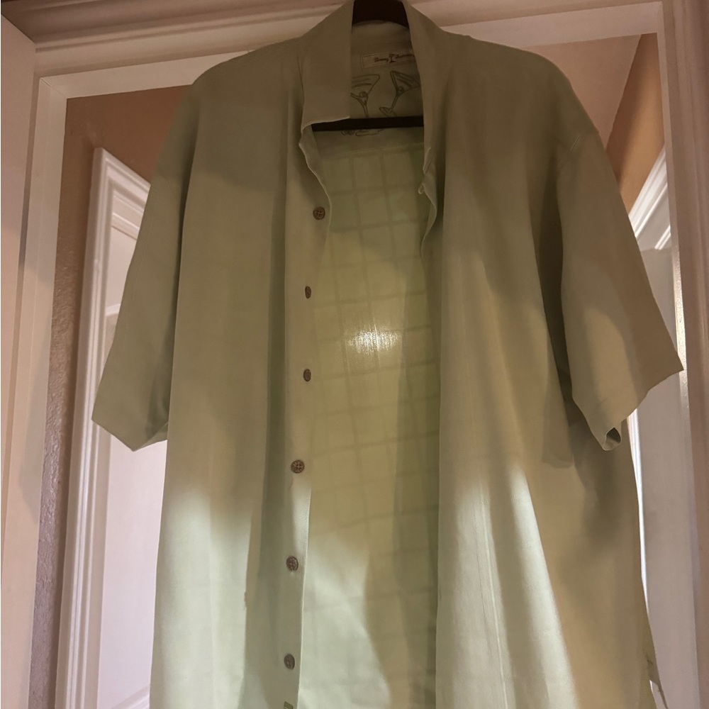 Tommy Bahama Mint Green Silk Shirt